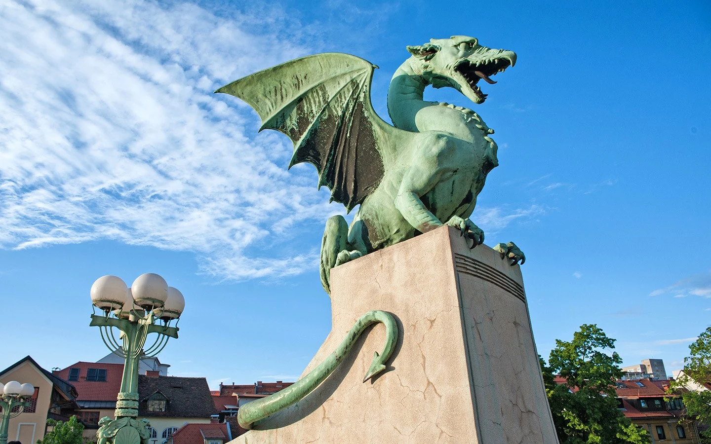 The Dragon Bridge in Ljubljana, Slovenia