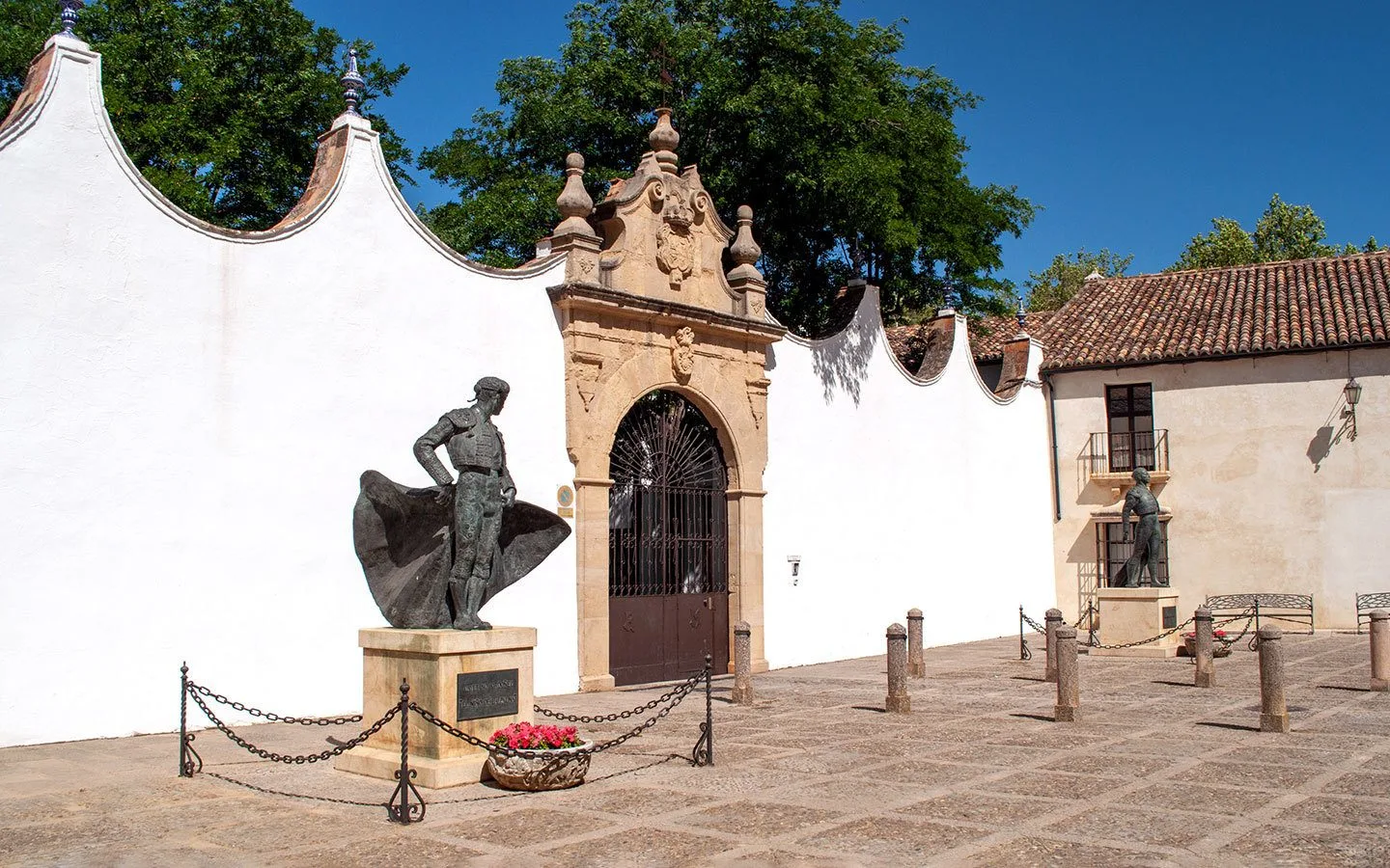 Statue of bullfighter Antonio Ordoñez at the Plaza del Toros in Ronda