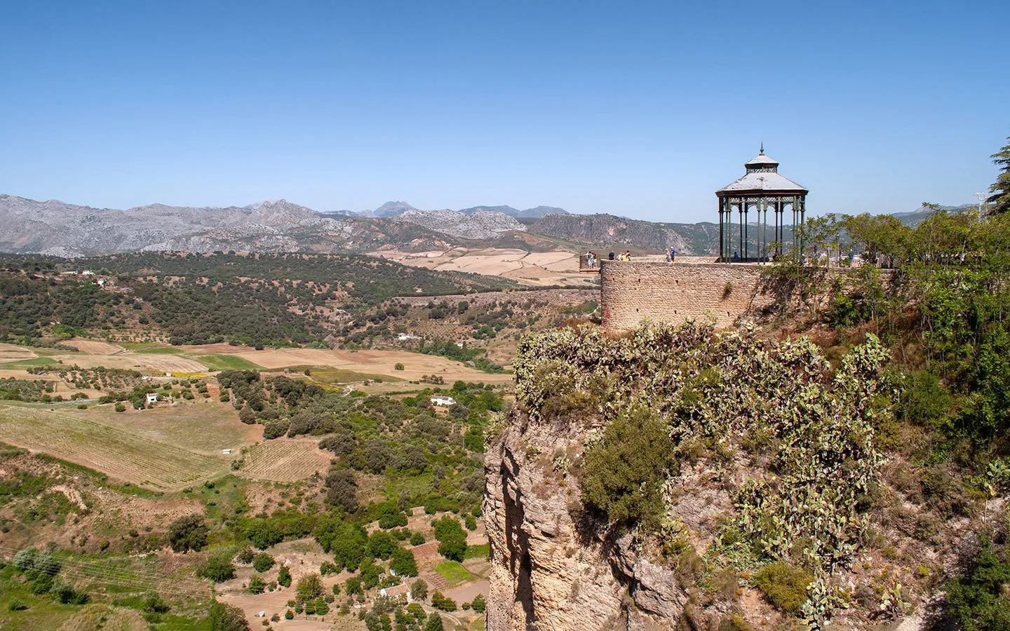 Views of the  Alameda del Tajo gardens in Ronda, Andalucia