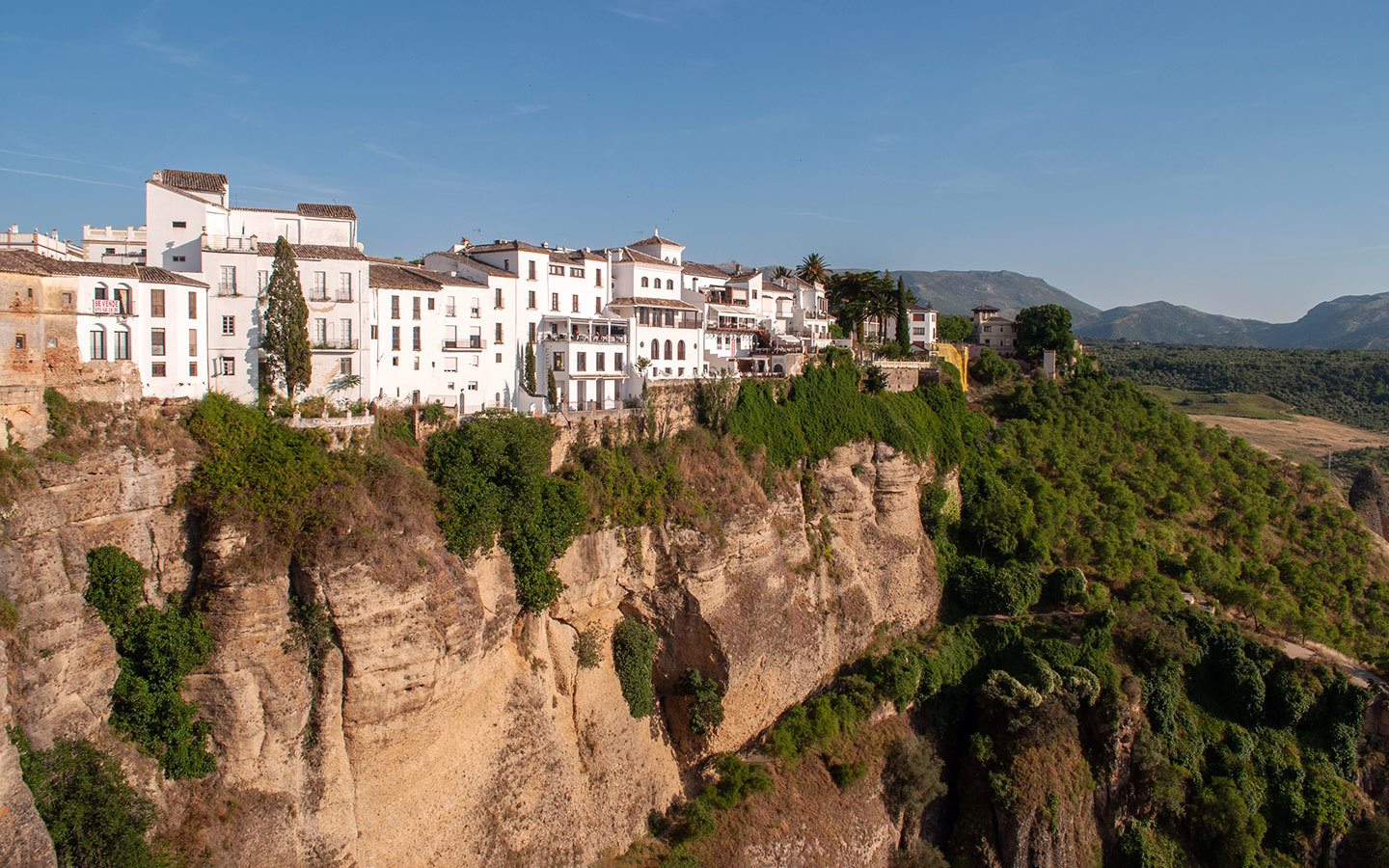 Sunset over El Tajo gorge in Ronda, Spain