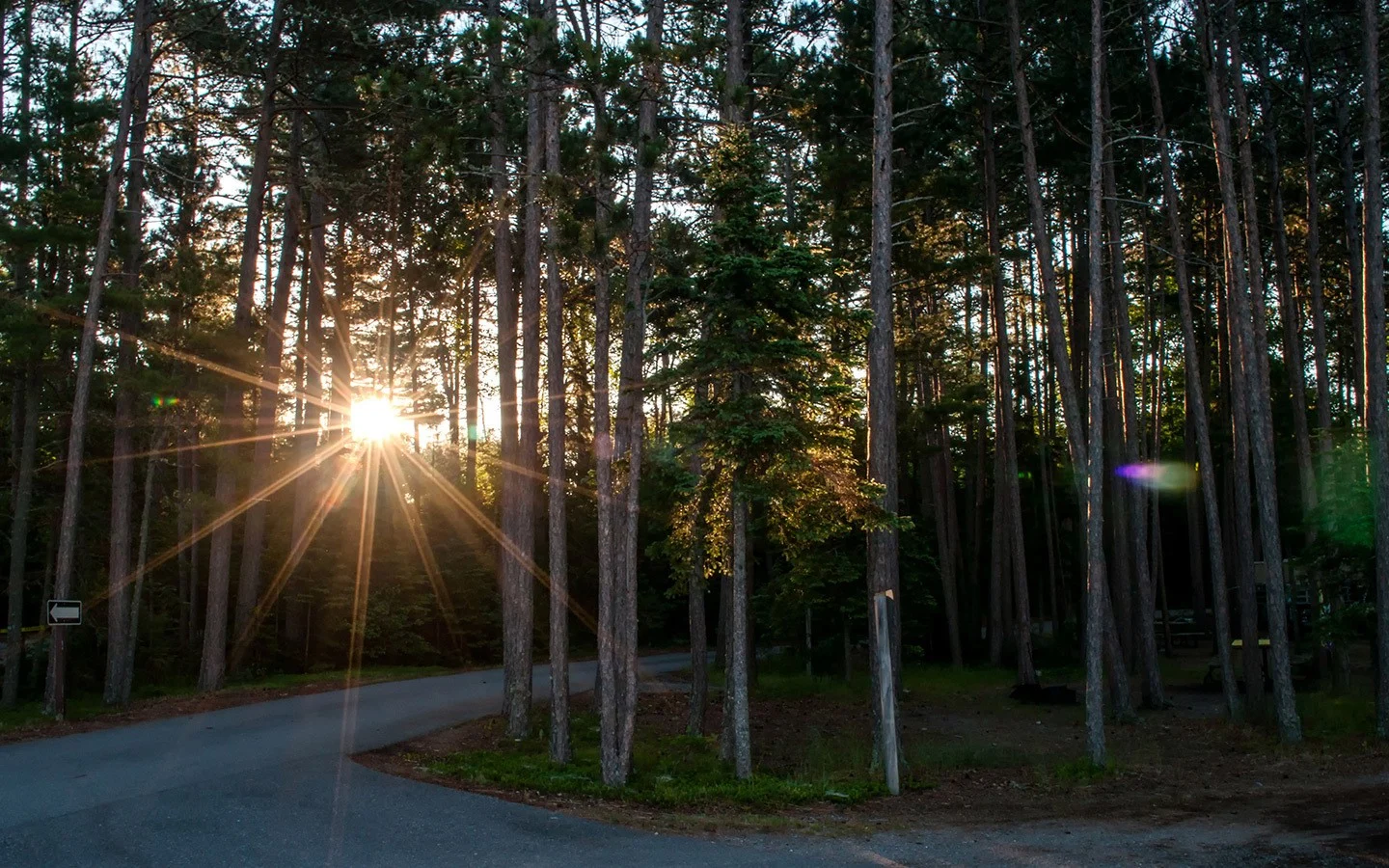 Dusk at campsite on Lake Superior