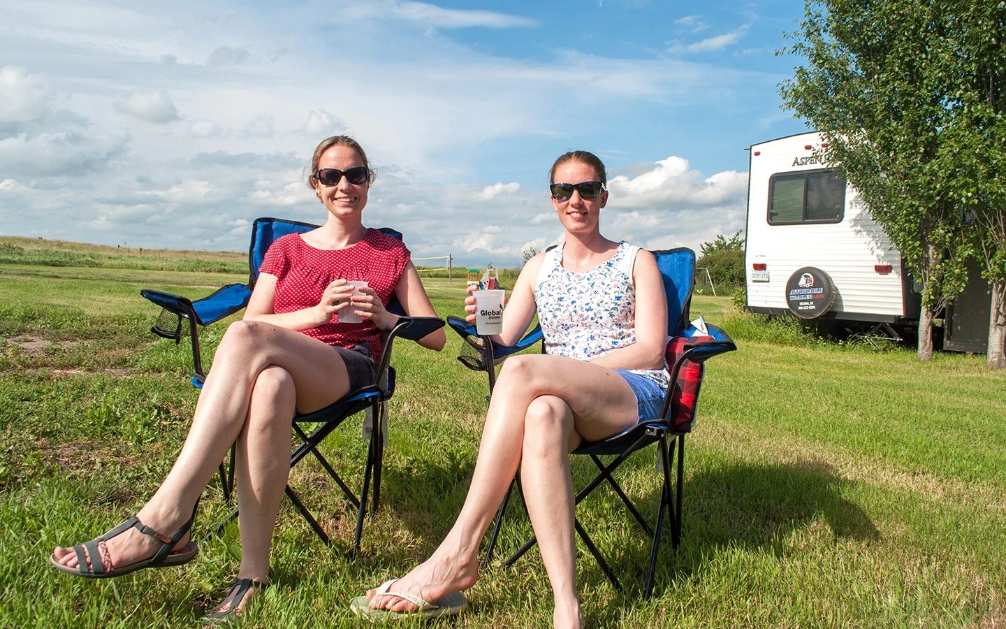 Celebrating Canada Day on RV site in Regina Beach