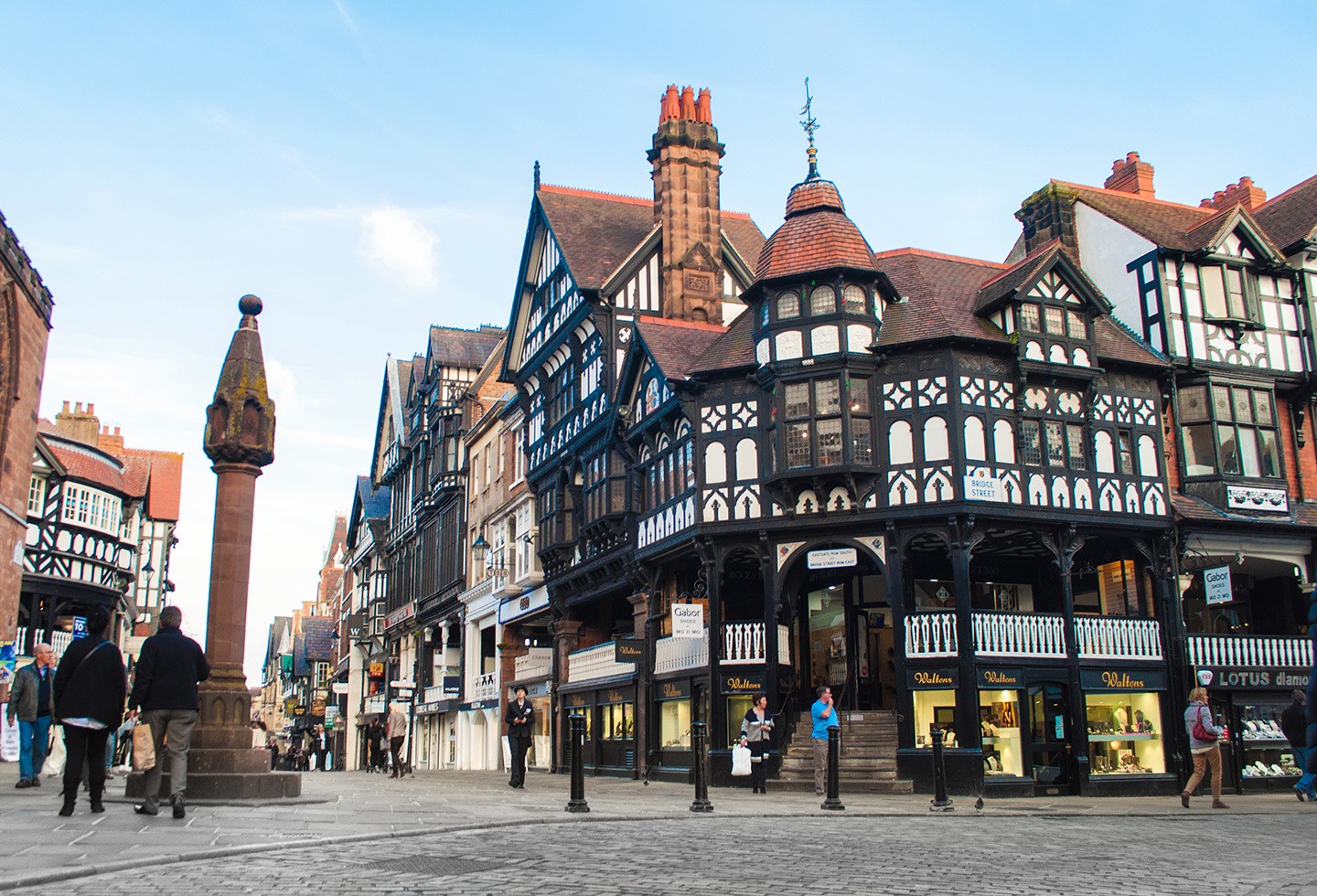 The historic black and white buildings of the Chester Rows