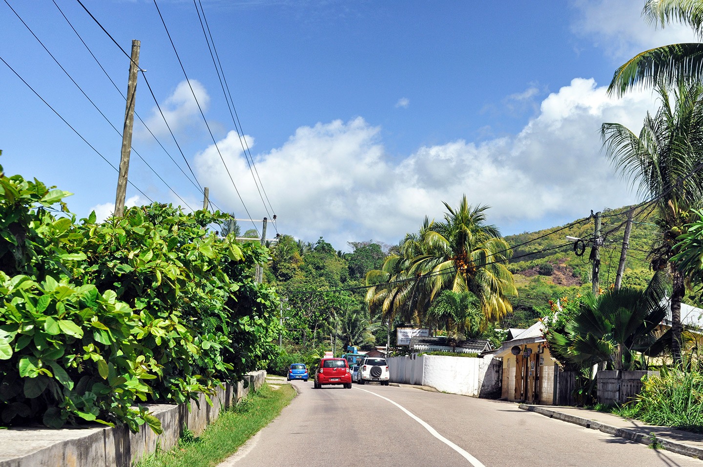 Roads in Mahé in the Seychelles