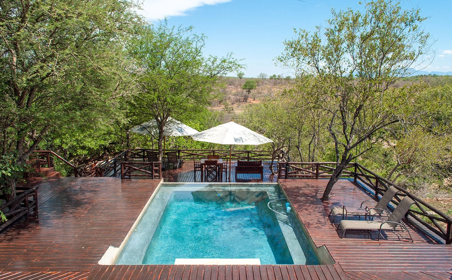 Swimming pool at Naledi Game Lodge in South Africa