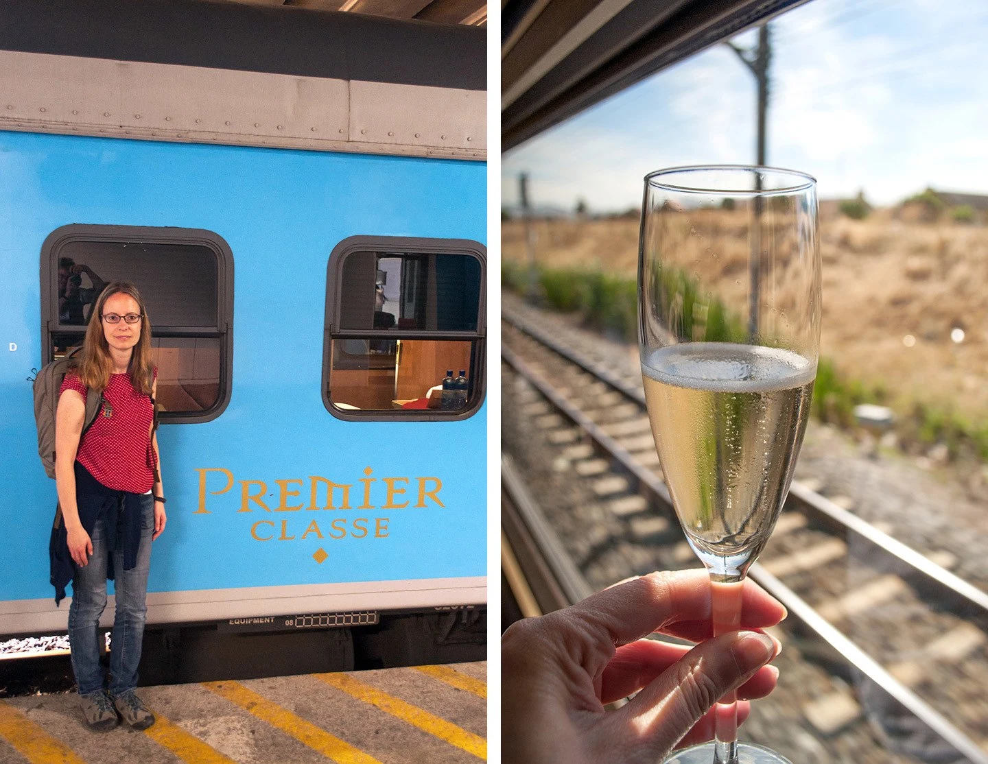 South Africa's Premier Classe train carriage and a bubbly send off