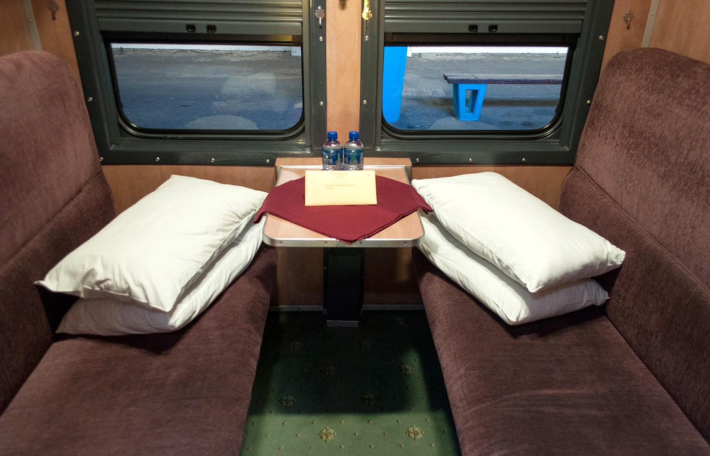 Cabin on board the Premier Classe budget-luxury train in South Africa