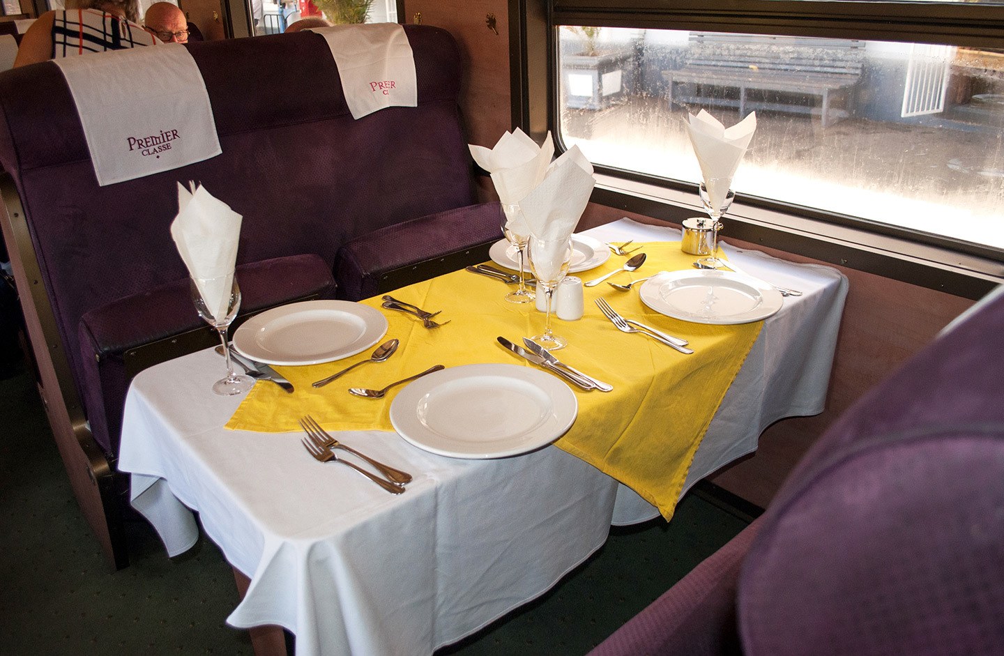 Premier Classe train dining car in South Africa