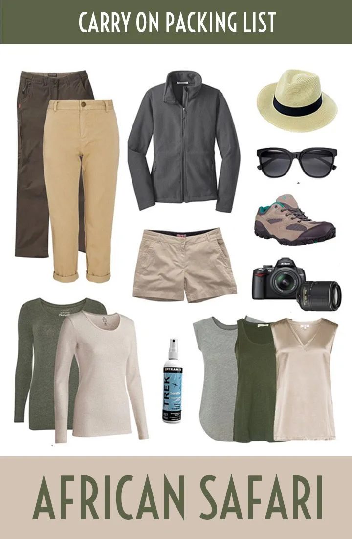 An African safari packing list – what to pack for an African safari, from clothing and footwear to toiletries and accessories. #safari #packinglist #africa