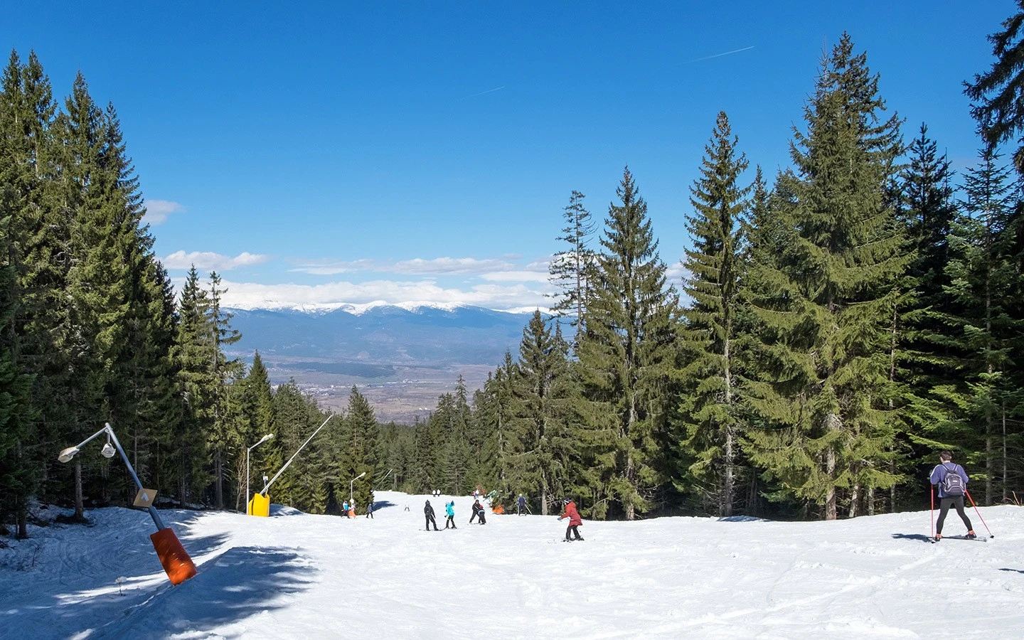 Premium Photo  Miniature people skiing in fresh white winter snow