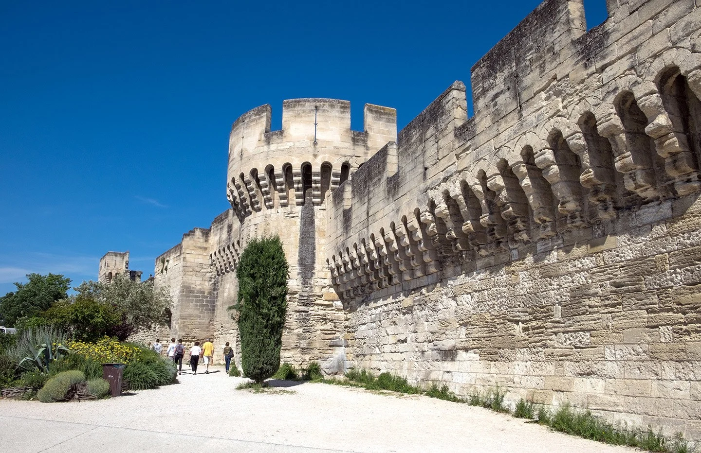 The city walls in Avignon, South of France