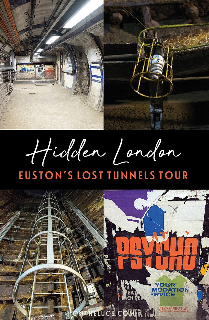 A Hidden London tour of Euston's lost tunnels: Discovering the network of secret tunnels hidden beneath London's Euston station on an abandoned London underground tour. #London #HiddenLondon #Euston #underground
