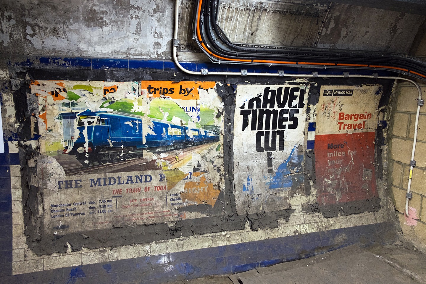 Vintage posters in the Hidden London underground tour