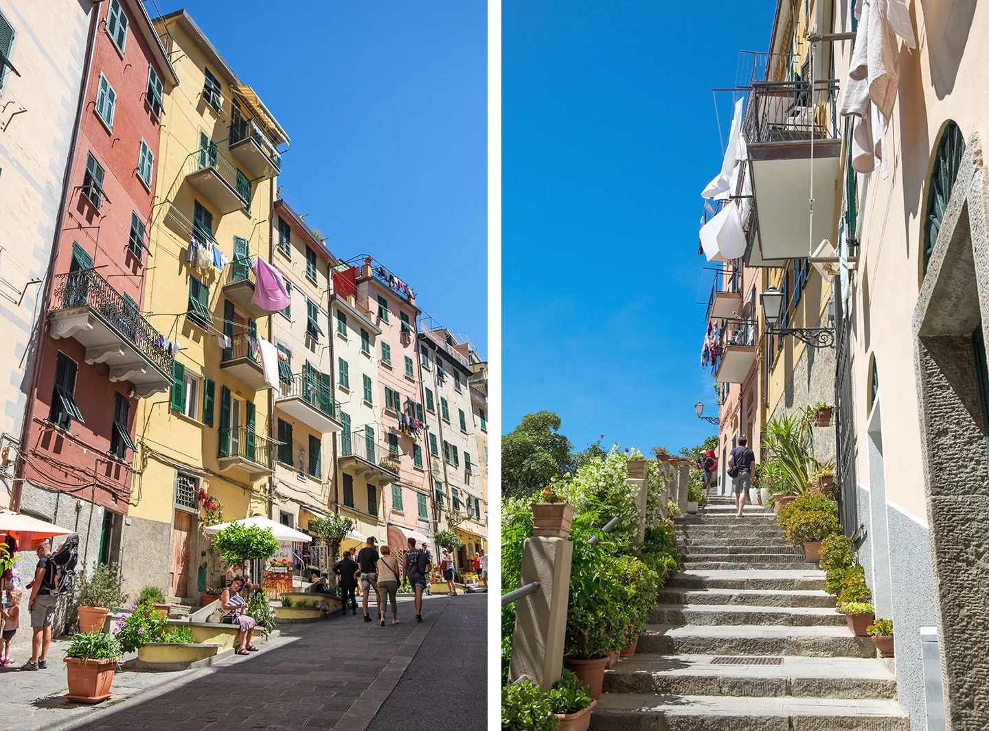 The colourful streets of Riomaggiore