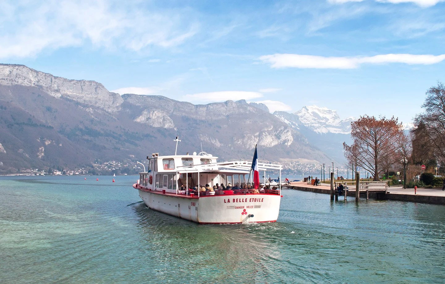 Boats on Lake Annecy in France