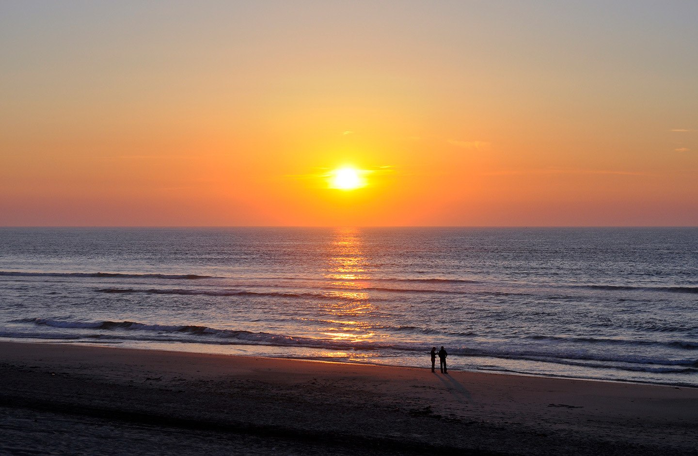 Sunset in Arcachon on a French weekend break 