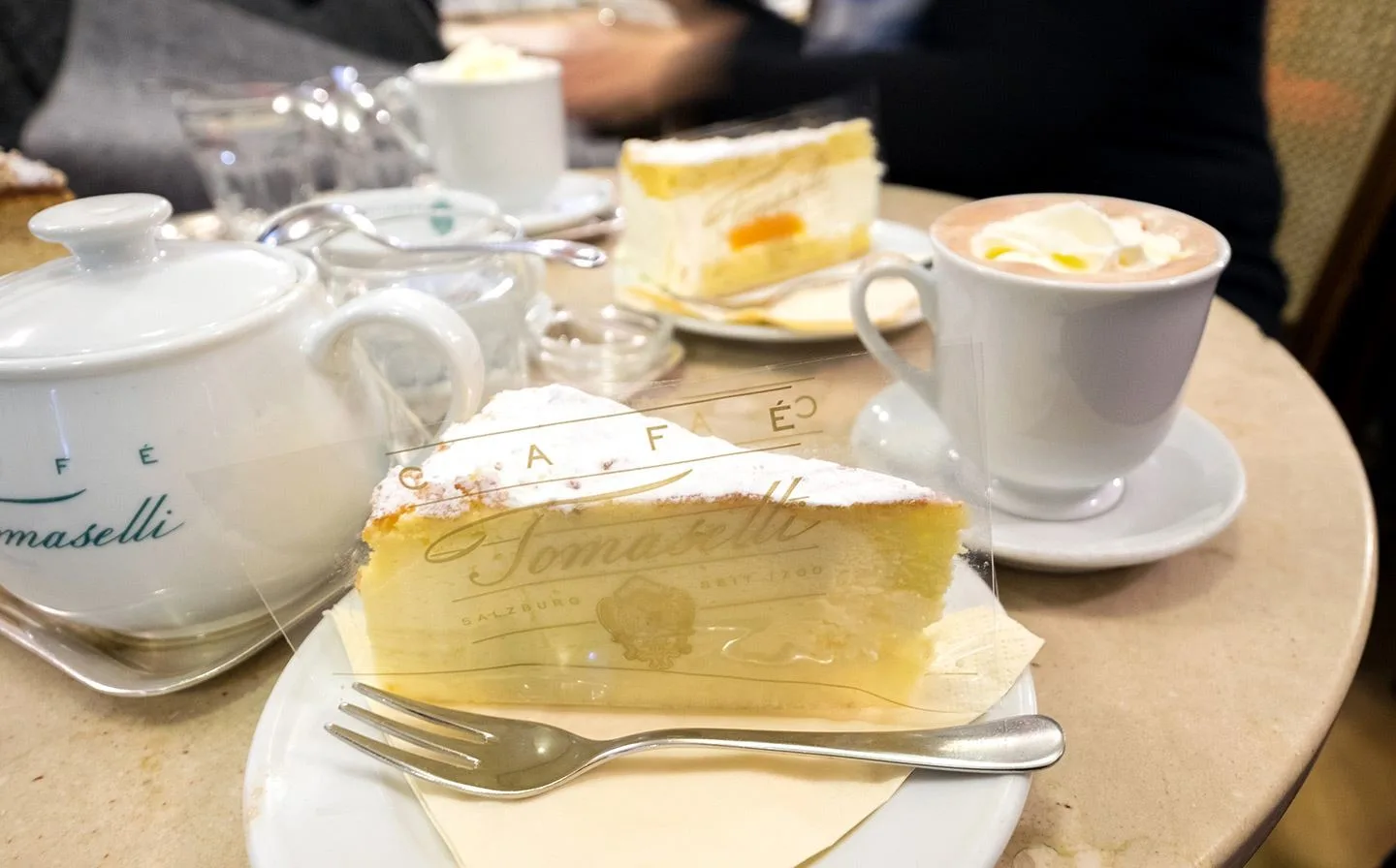 Tea and cake at Café Tomaselli in Salzburg