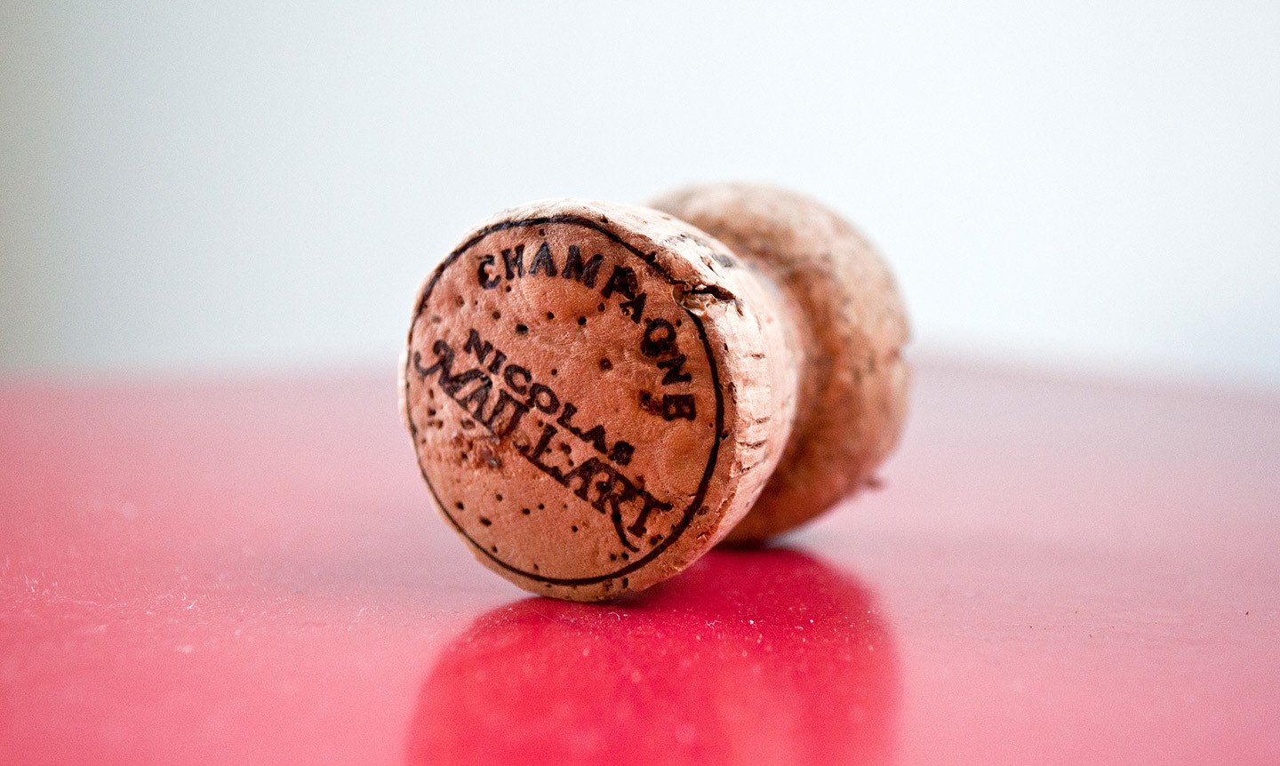 Champagne cork in Reims on a French weekend break