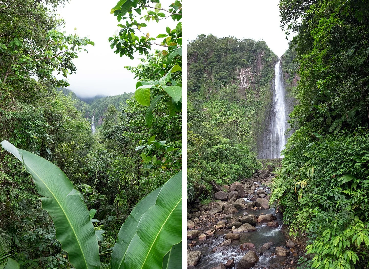 The Chutes du Carbet waterfalls in Guadeloupe