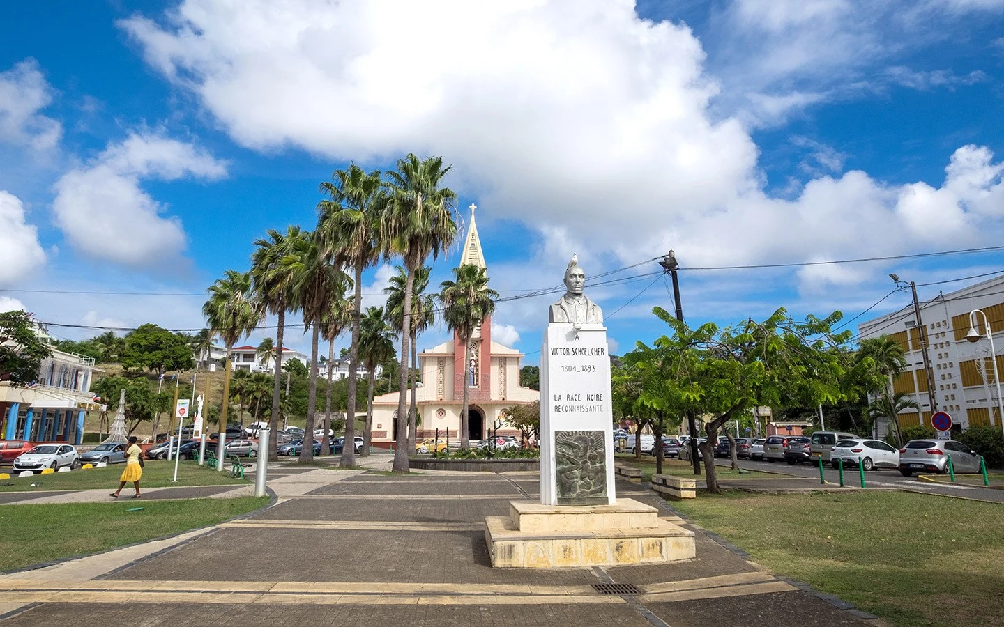 Saint-Anne main square in Guadeloupe