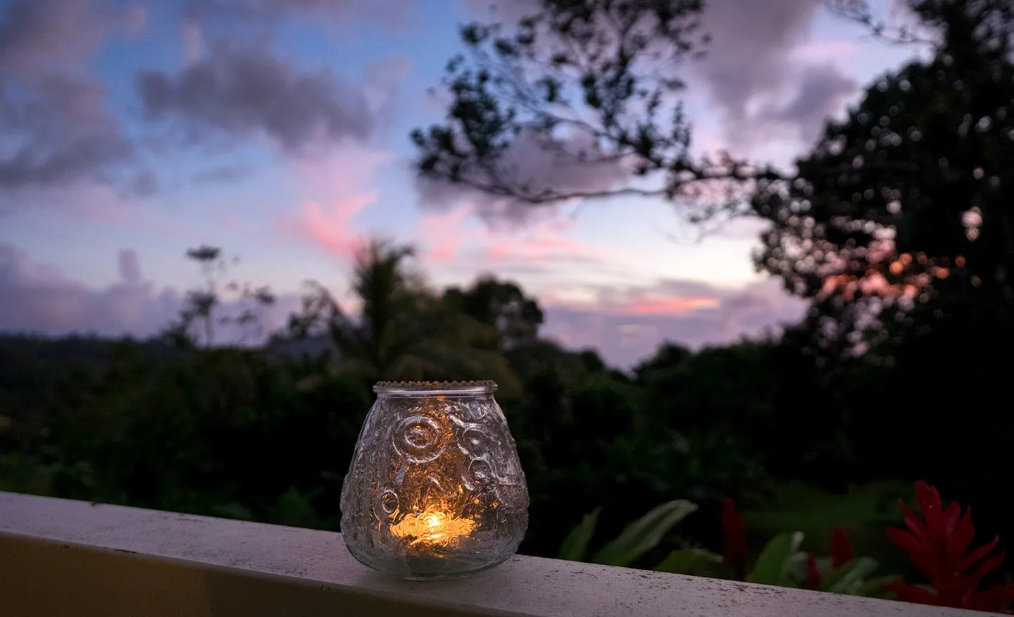 Guadeloupe sunset in the Caribbean