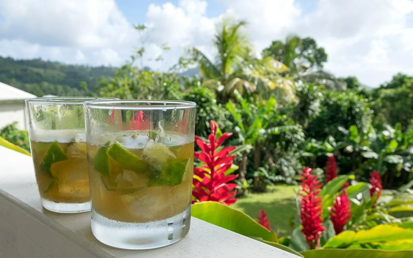 Ti' Punch cocktails made with rum, lime juice and cane syrup