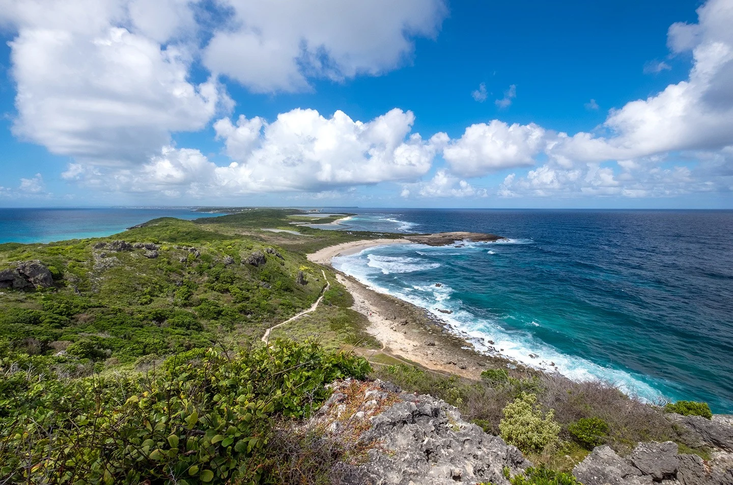 Views from the Pointe des Châteaux in Guadeloupe, French Caribbean