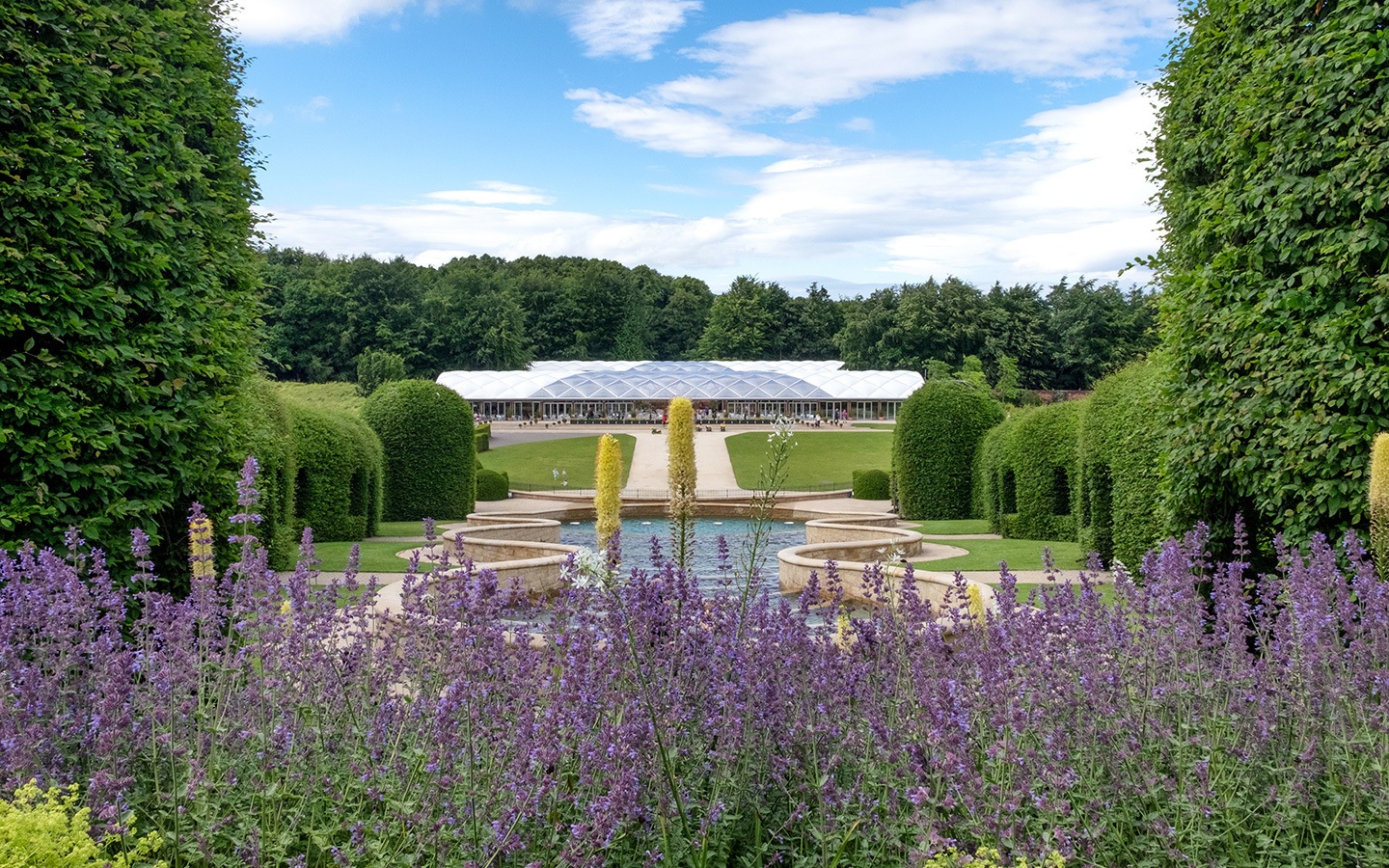 Fountain in the Alnwick Garden in Northumberland