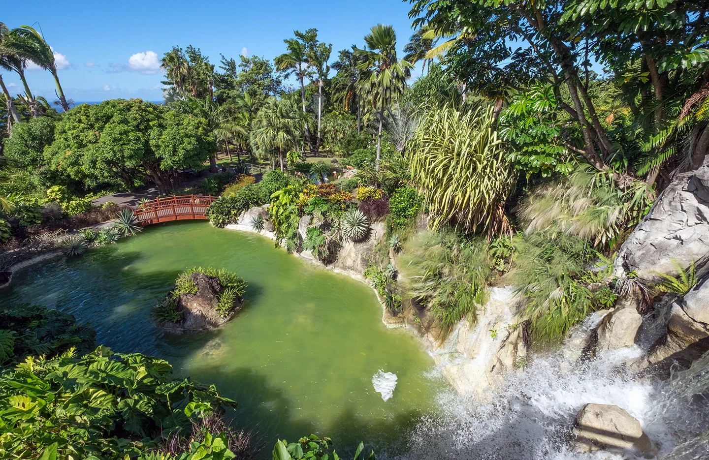 Lake at the Deshaies' Botanic Gardens in Guadeloupe