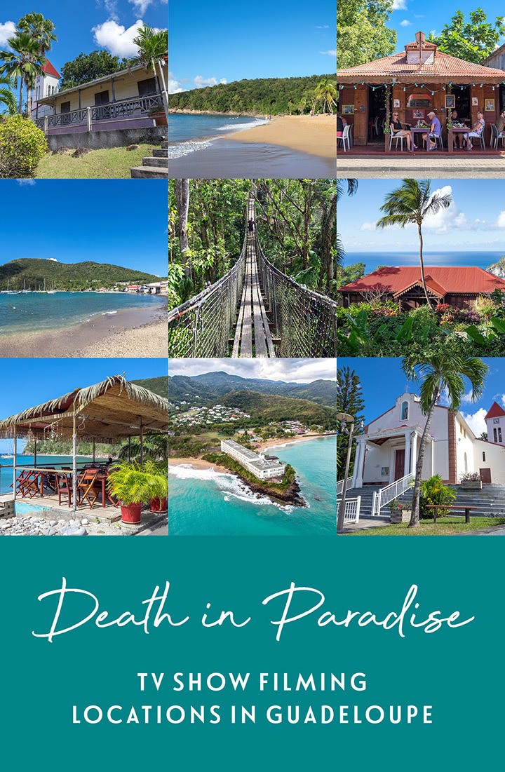 Where is TV series Death in Paradise filmed? Discover the real-life Saint Marie island on a DIY tour of Death in Paradise filming locations around Deshaies in Guadeloupe in the French Caribbean  | Death in Paradise locations | Murder in Paradise locations | Saint Marie island | Death in Paradise Guadeloupe