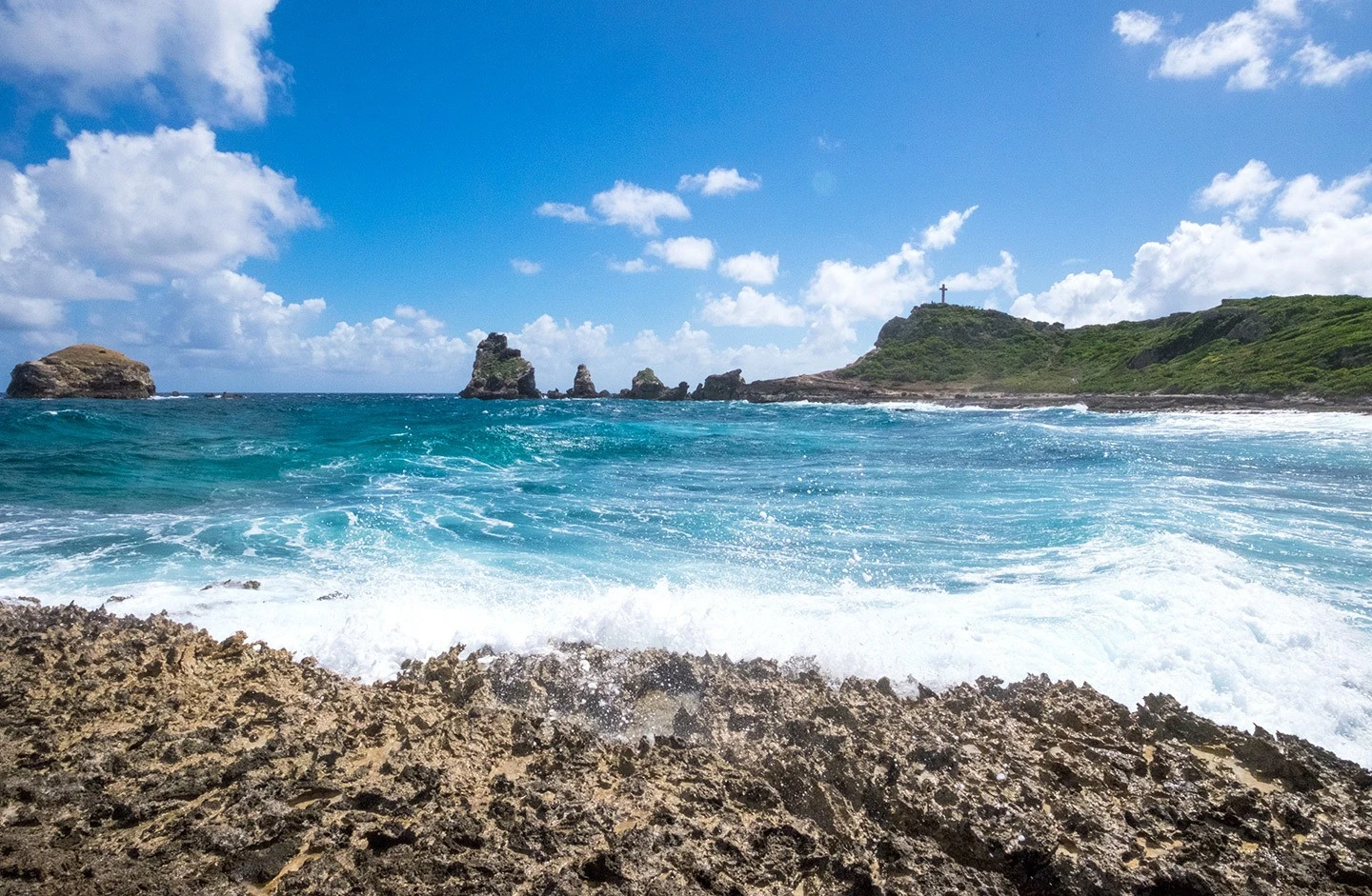 Pointe des Châteaux in Guadeloupe, French Caribbean