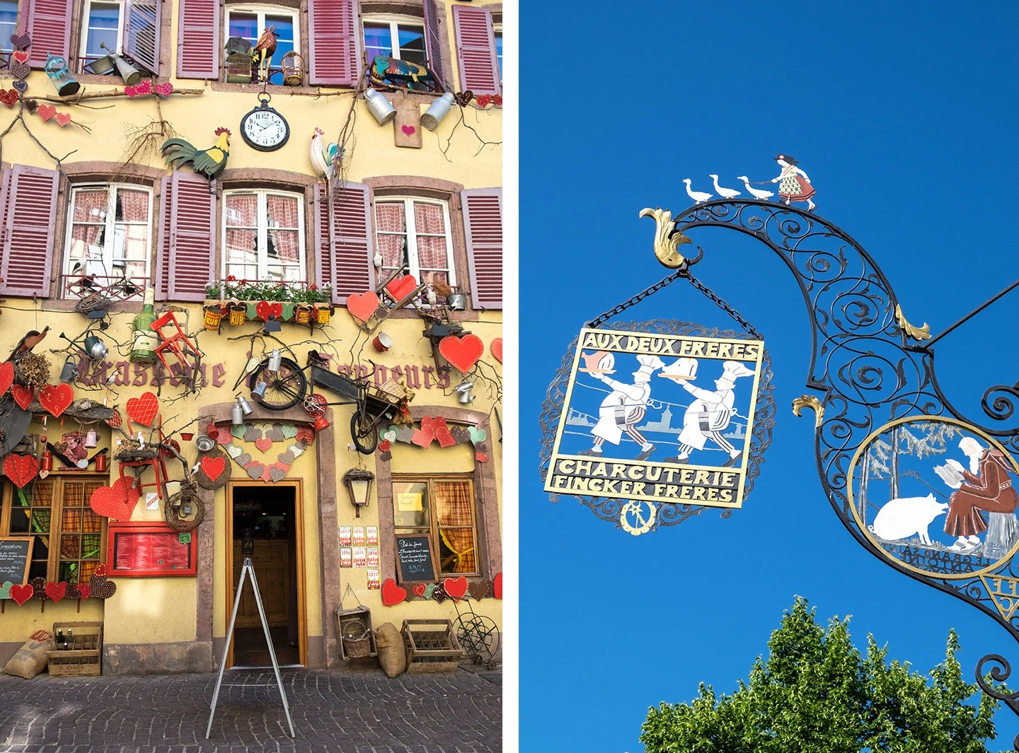 Decorated shops in Colmar, Alsace in France