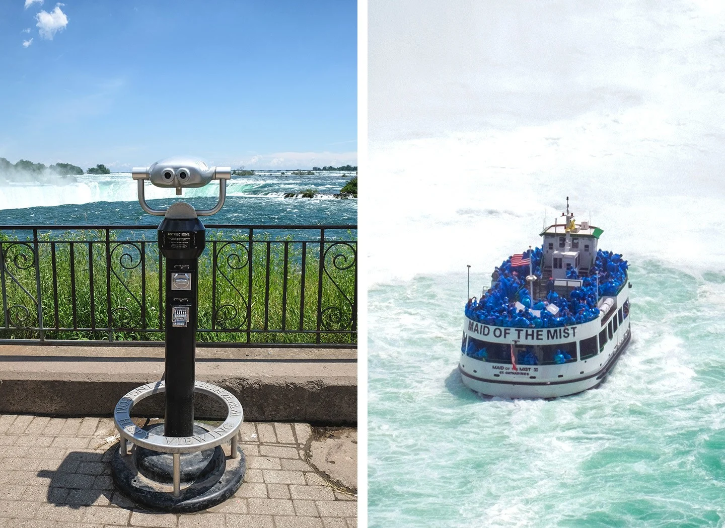 Niagara Falls views and the Maid of the Mist boat