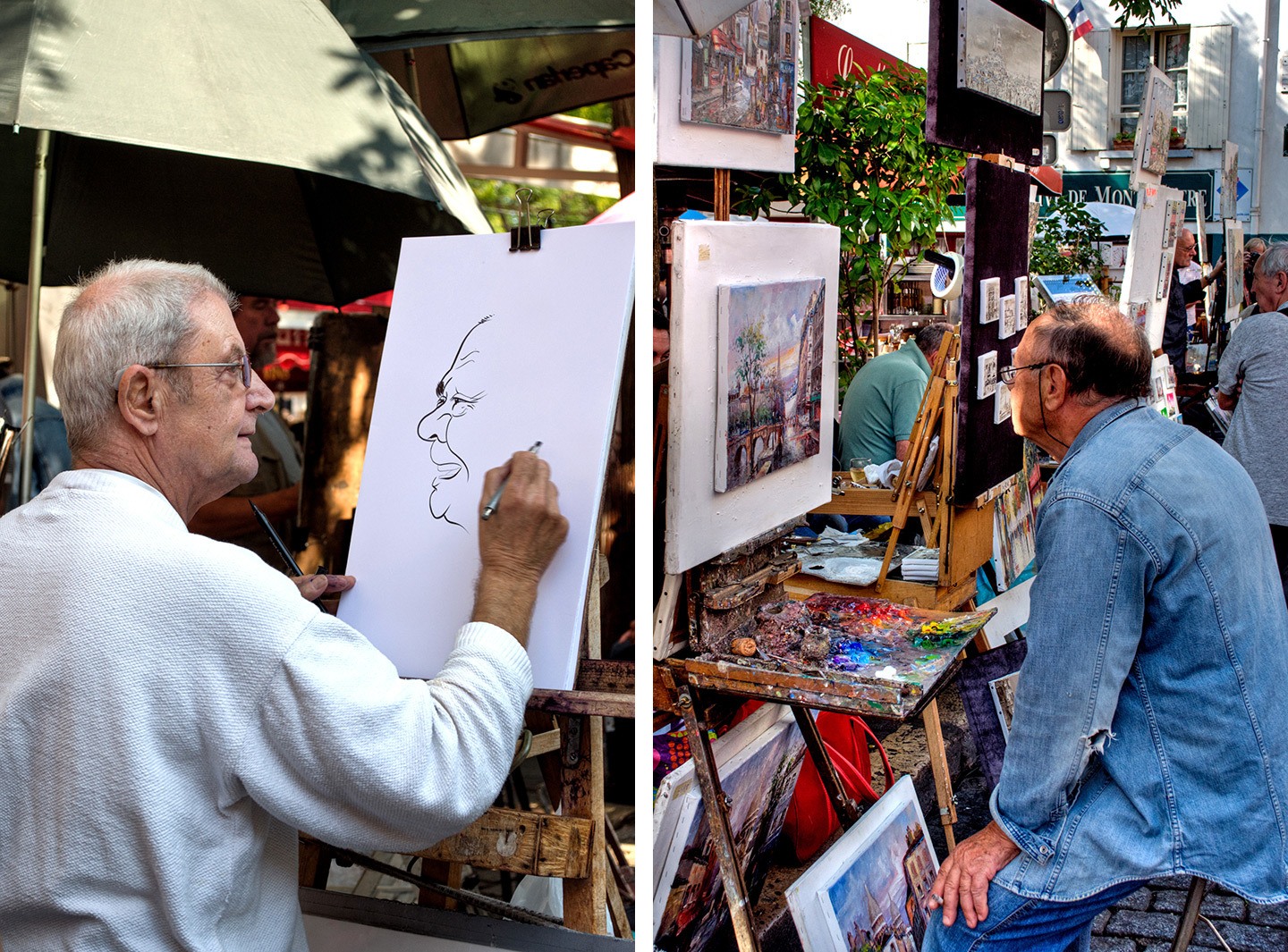 Artists in the Place du Tetre, Montmartre Paris