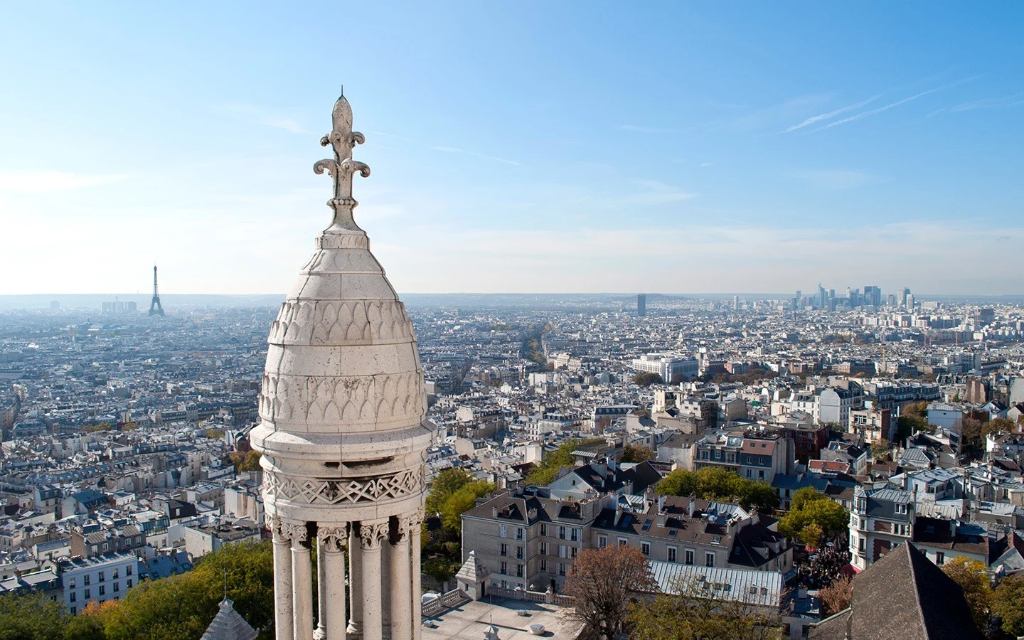 View of Paris from above from the top of Sacré-Cœur 