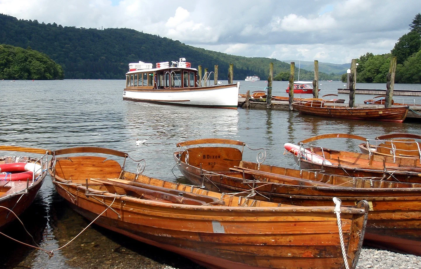 Boats on Lake Windermere in the Lake District