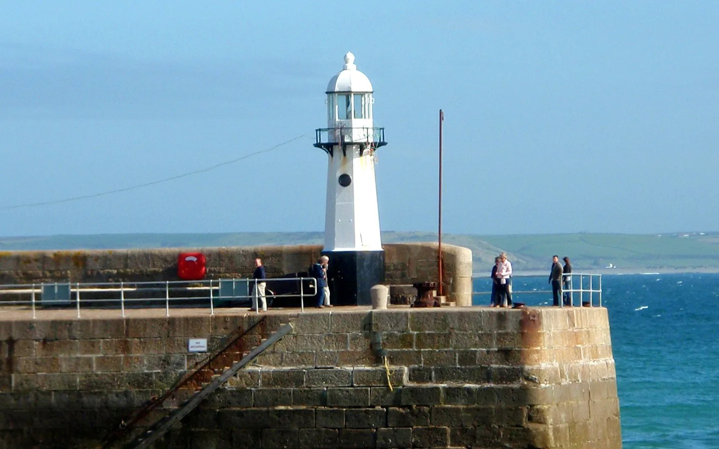Lighthouse in the harbour at St Ives, Cornwall