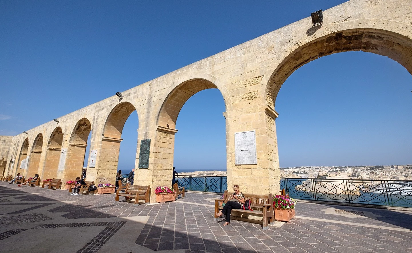 The Upper Barrakka Gardens in Valletta