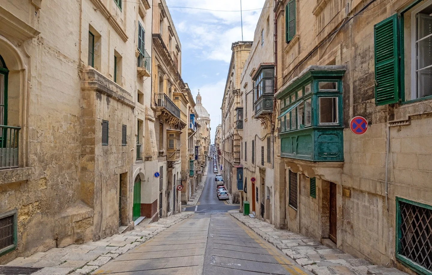 Historic streets in Valletta, Malta