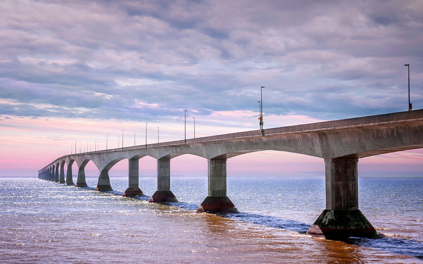 The Confederation Bridge from New Brunswick to Prince Edward Island