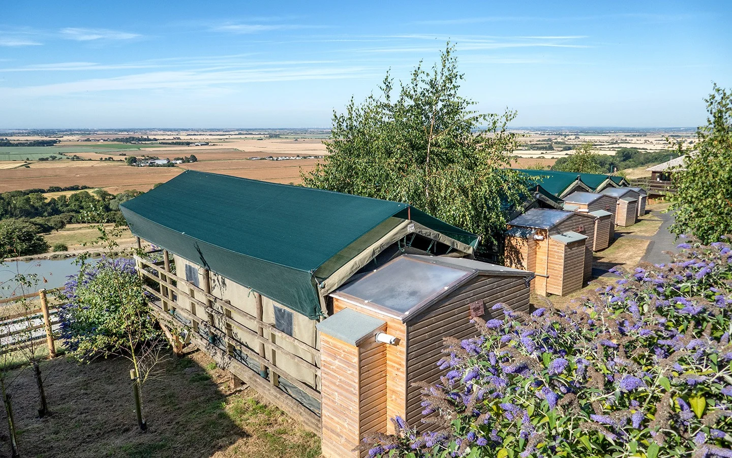 Giraffe Lodge tented camp at Port Lympne Reserve in Kent, England