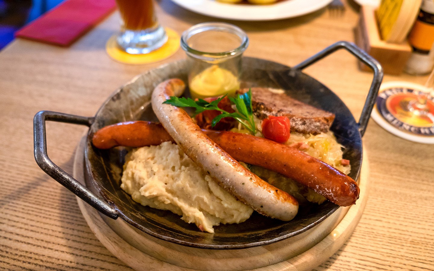 Traditional Bavarian food in Munich, Germany