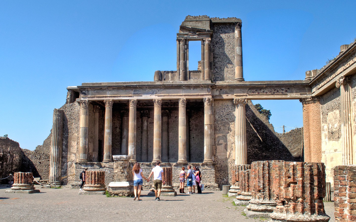 The Basilica of the buried Roman city of Pompeii, Italy