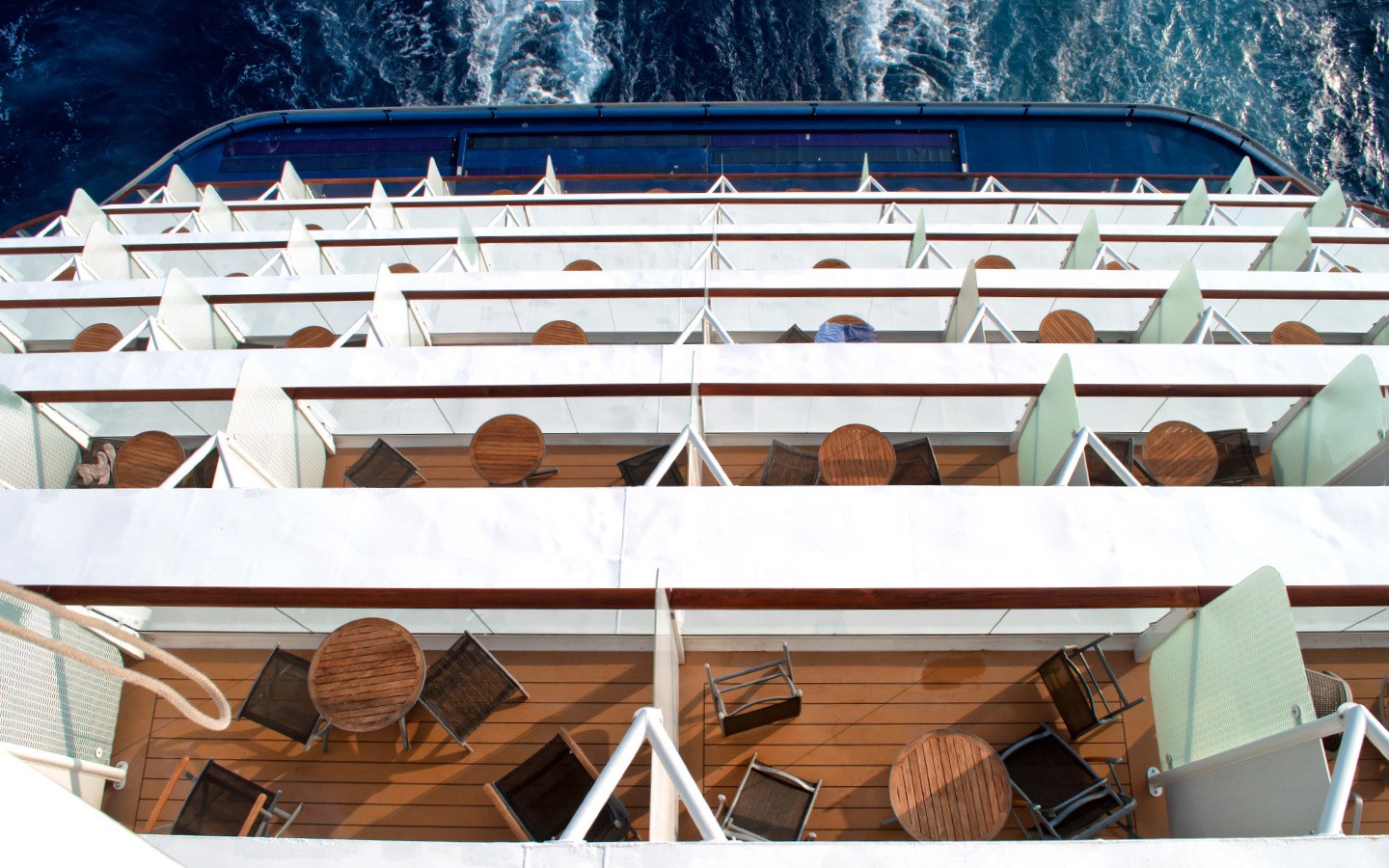 Cruise ship decks