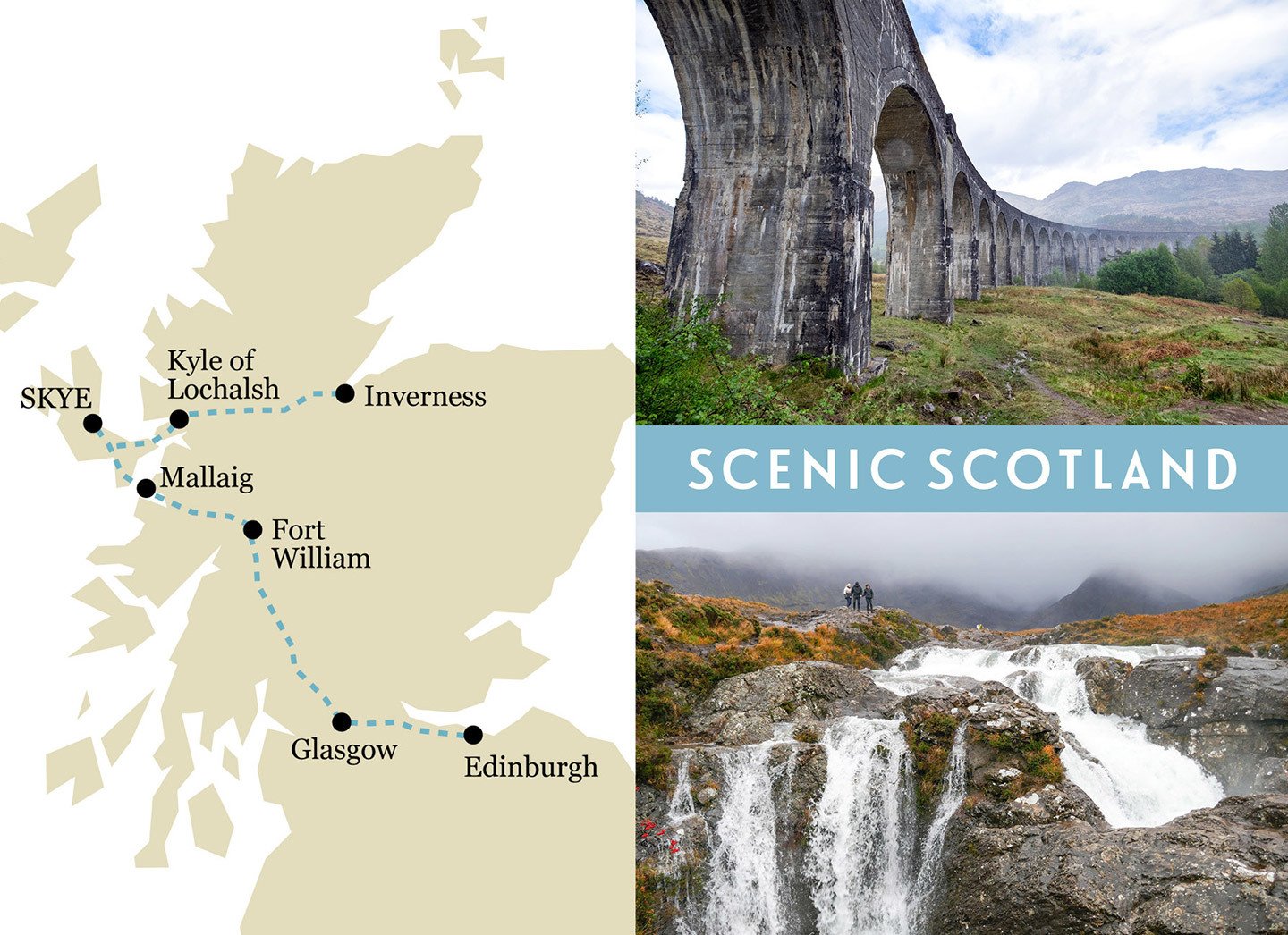 weekend train trips uk Britain by train: Scenic Scotland one-week rail trip route map