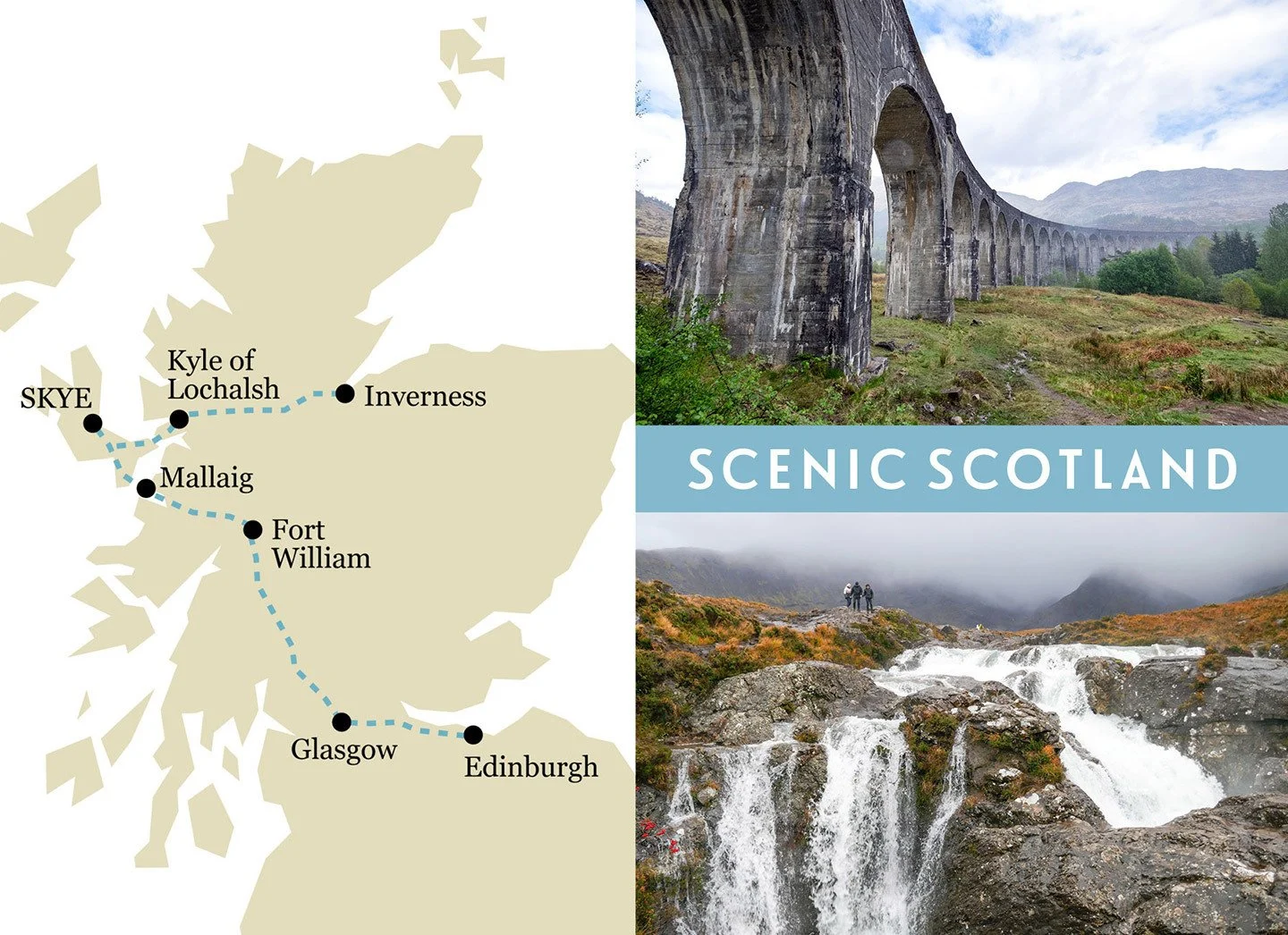 Britain by train: Scenic Scotland one-week rail trip route map