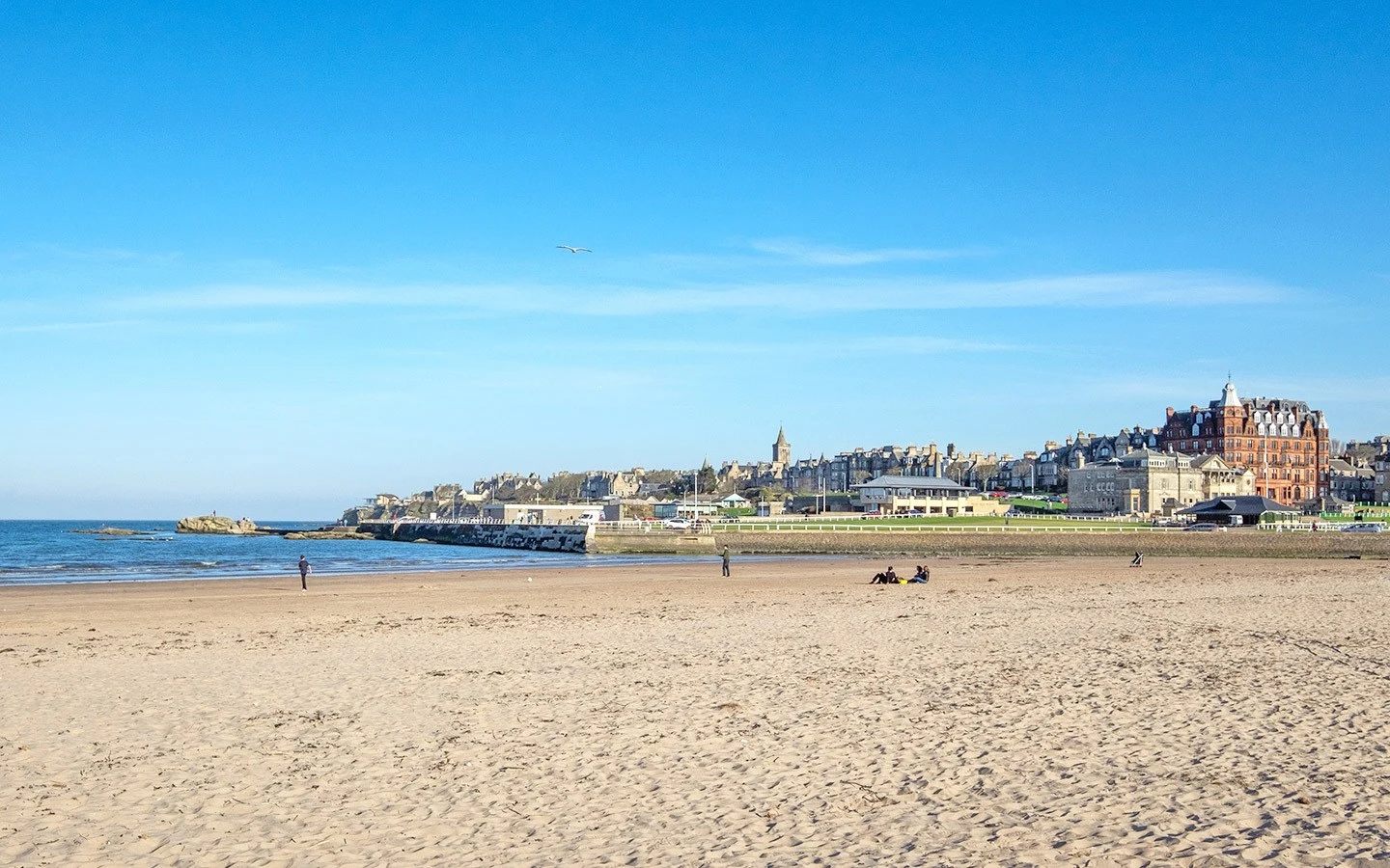 West Sands Beach in St Andrews Scotland on a day trip from Edinburgh