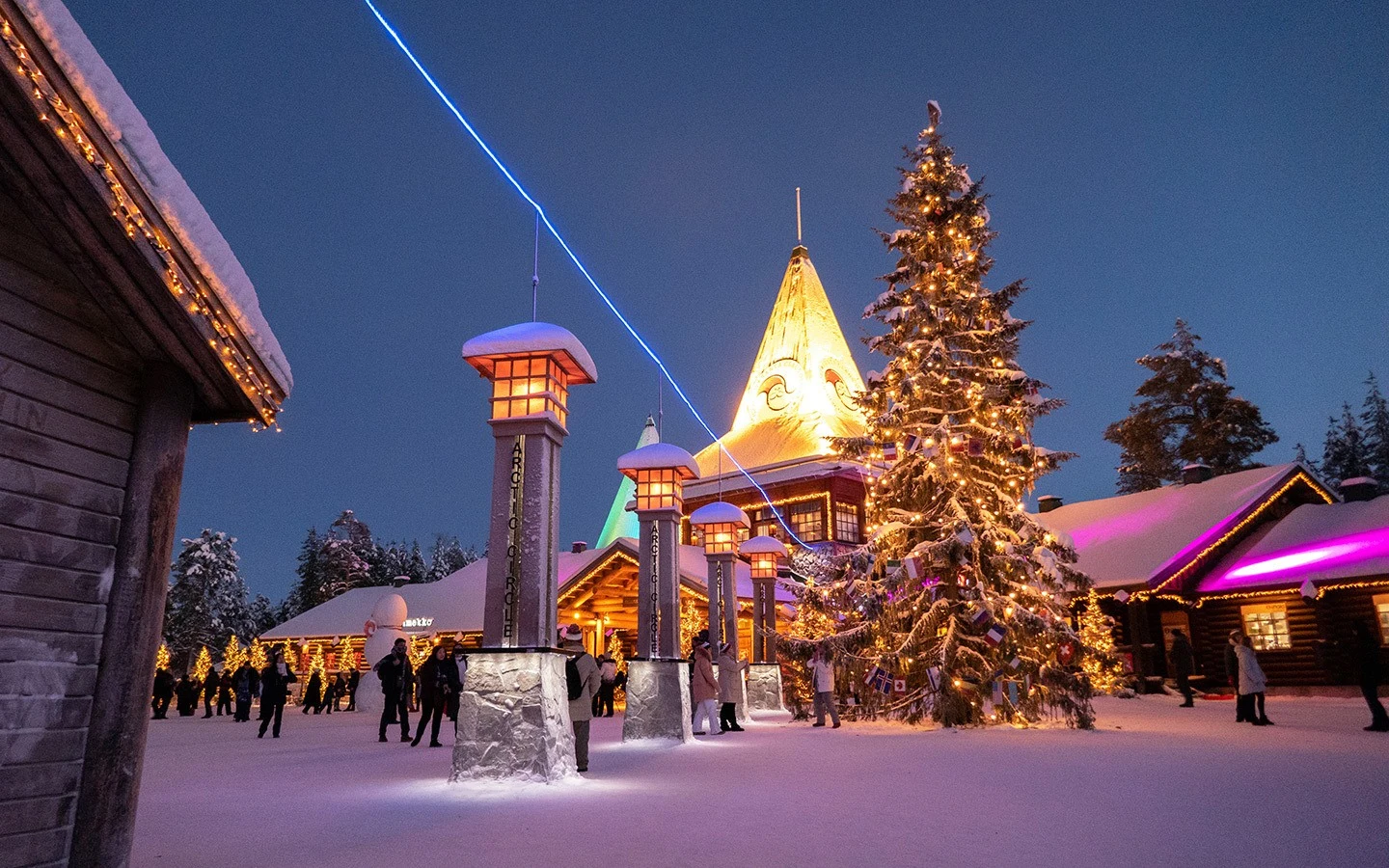 Santa Claus Village in Rovaniemi in winter