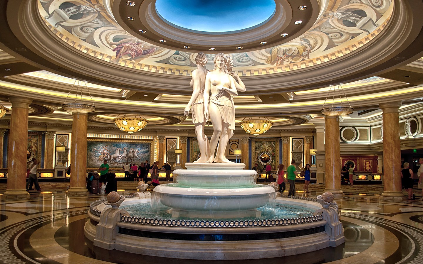 The lobby at Caesars Palace, a Las Vegas movie location for The Hangover