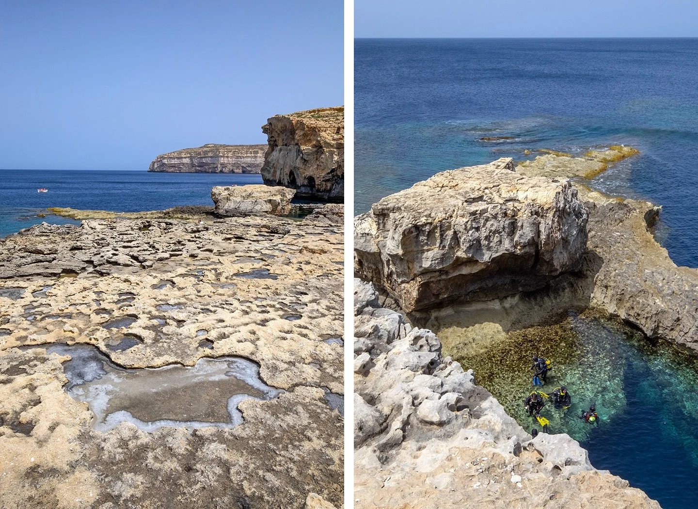 Dwerja and the Blue Hole in Gozo, Malta